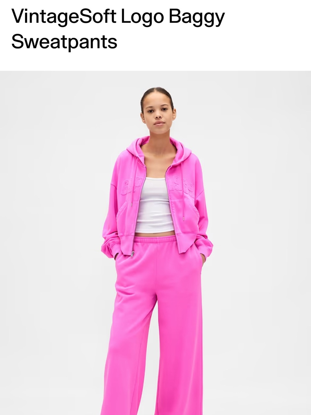 GAP Hot Pink Logo Sweatpants